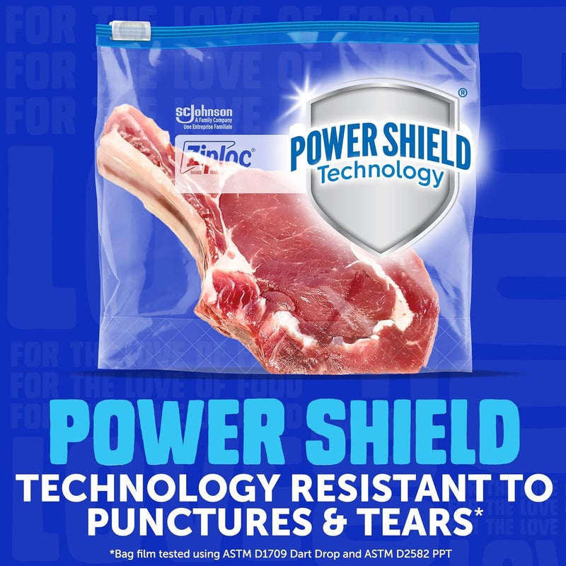 Ziploc Gallon Food Storage Freezer Slider Bags, Power Shield Technology for More Durability, 13 count - Image 4